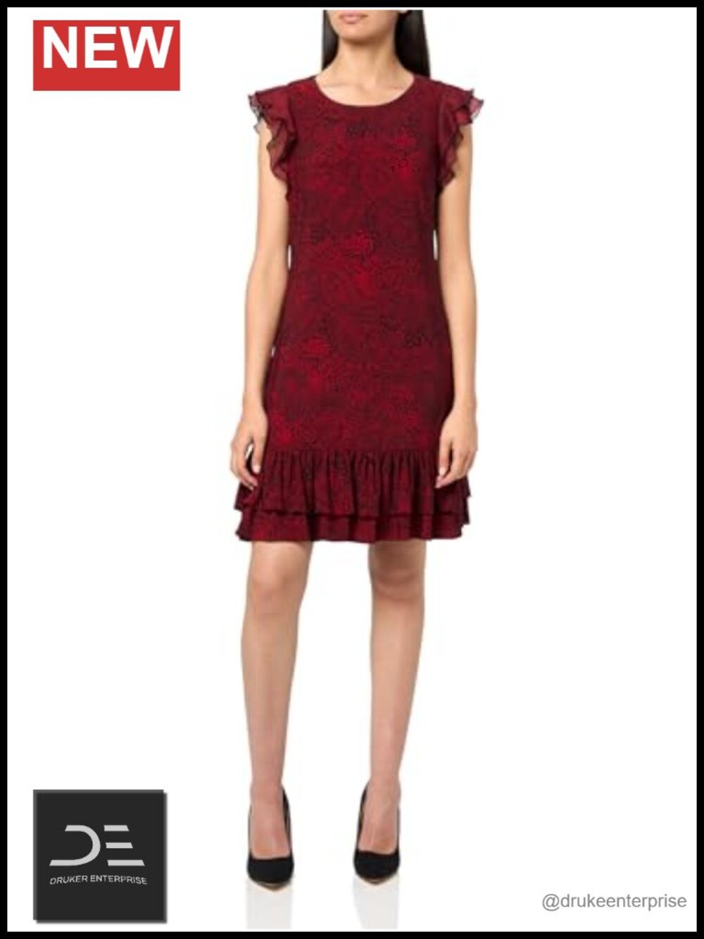 Tommy Hilfiger Scuba Flutter Sleeve Sheath Dress
